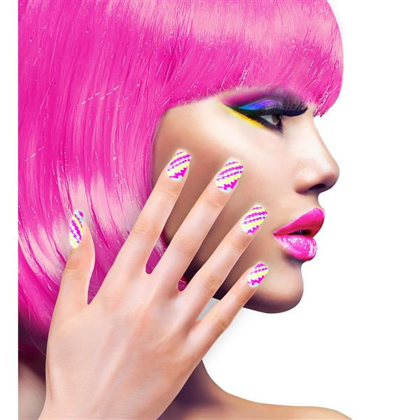Grote foto nagels streepjes neon verzamelen overige verzamelingen
