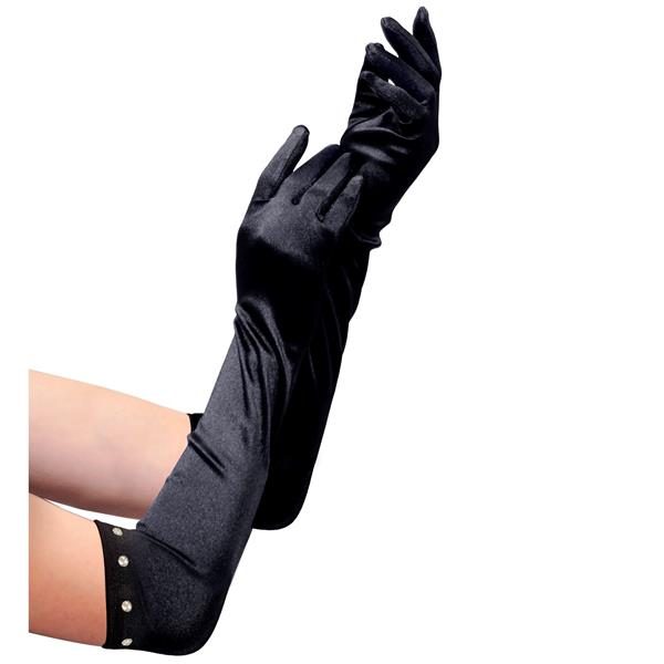 Grote foto glamourgirl handschoenen satijn kind zwart verzamelen overige verzamelingen