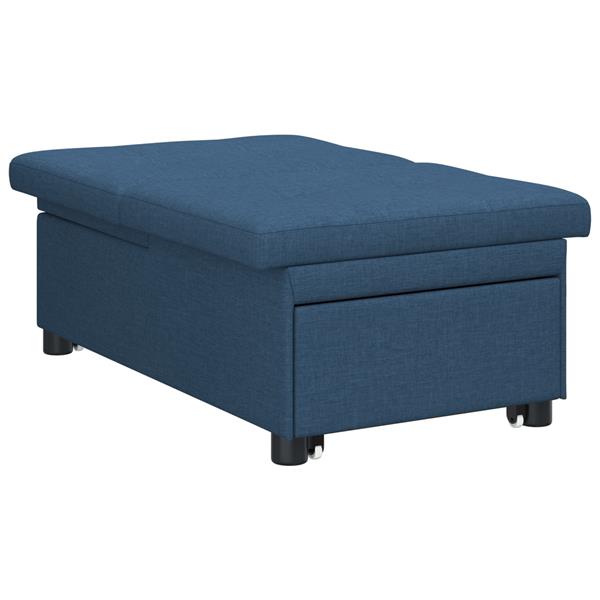 Grote foto vidaxl sofa bed 3 in 1 uittrekbaar ontwerp in blauw stof huis en inrichting bankstellen