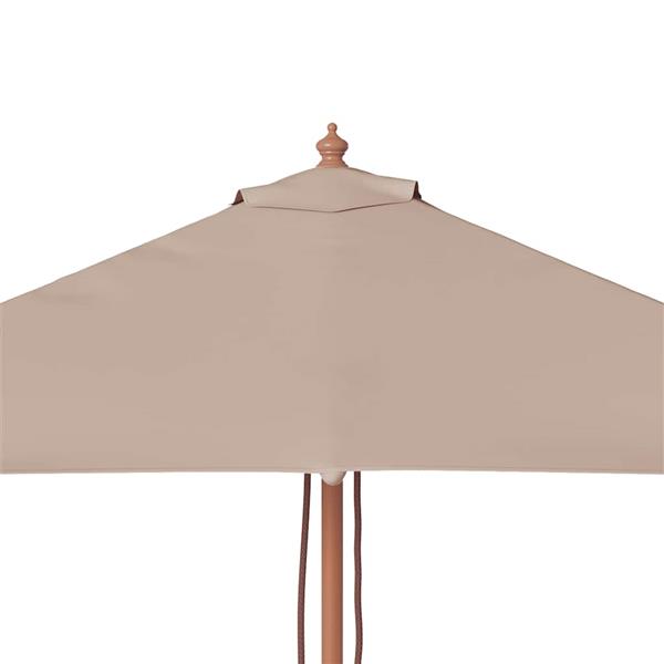 Grote foto vidaxl parasol met houten paal 150x200 cm taupe tuin en terras overige tuin en terras