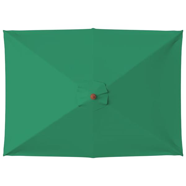 Grote foto vidaxl parasol met houten paal 150x200 cm groen tuin en terras overige tuin en terras