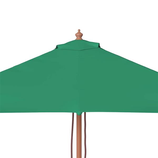Grote foto vidaxl parasol met houten paal 150x200 cm groen tuin en terras overige tuin en terras
