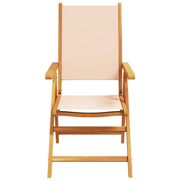 Grote foto vidaxl 5 delige tuinset beige massief acaciahout tuin en terras tuinmeubelen