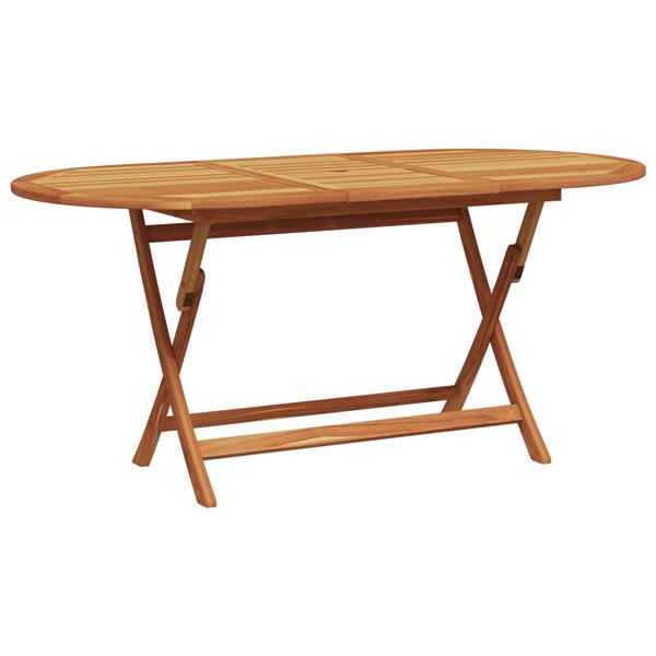 Grote foto vidaxl 5 delige tuin set met eettafel in blauw en wit van massief acaciahout tuin en terras tuinmeubelen