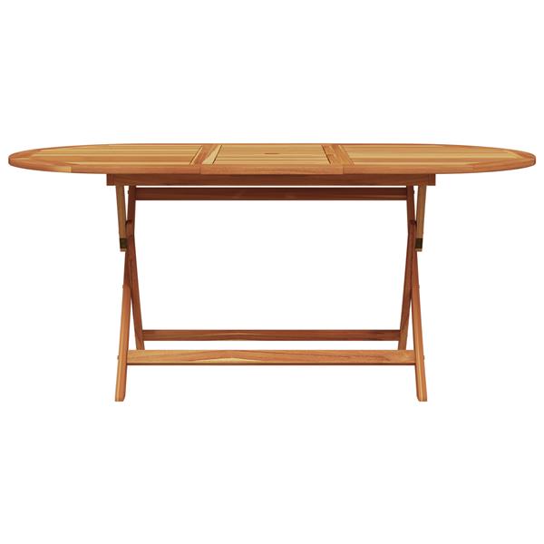 Grote foto vidaxl 5 delige tuin set met eettafel in blauw en wit van massief acaciahout tuin en terras tuinmeubelen