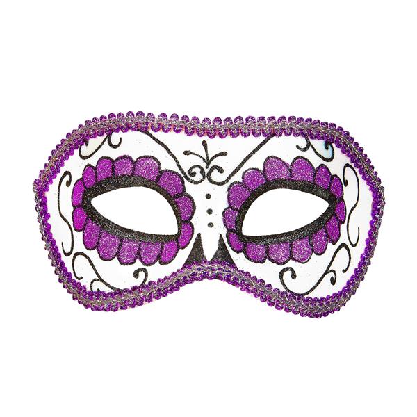 Grote foto oogmasker dia de los muertos zwart paars verzamelen overige verzamelingen