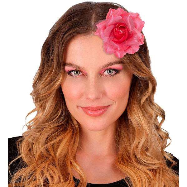 Grote foto haarclip rose roos met glitter verzamelen overige verzamelingen