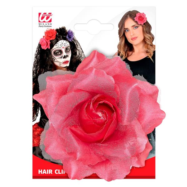 Grote foto haarclip rose roos met glitter verzamelen overige verzamelingen