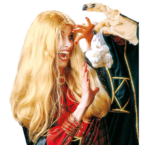 Grote foto pruik heks morgana blond verzamelen overige verzamelingen