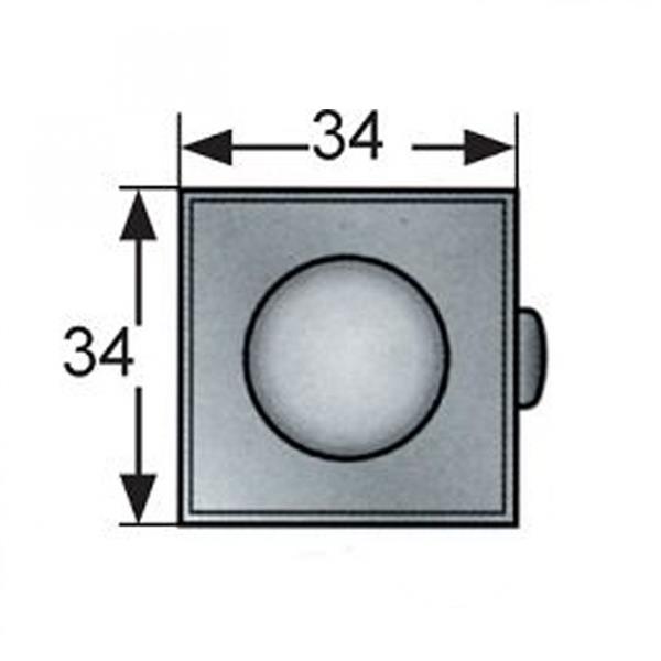 Grote foto pushlock vierkant glanzend chroom caravans en kamperen caravan accessoires