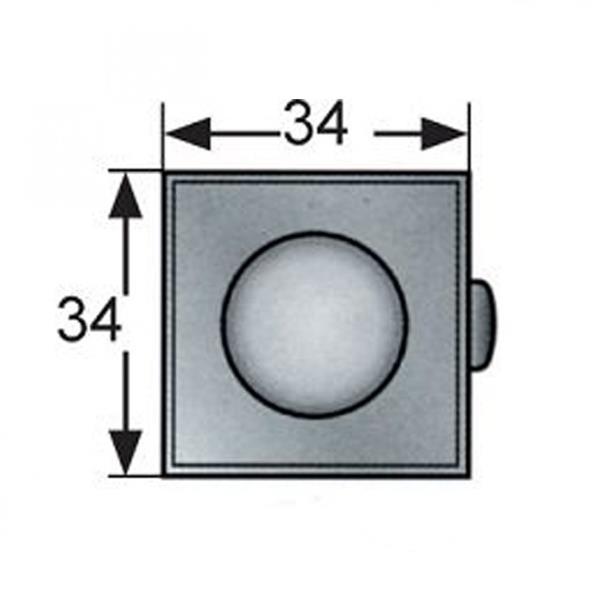 Grote foto pushlock vierkant glanzend chroom caravans en kamperen caravan accessoires