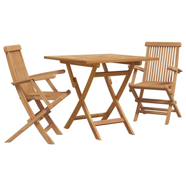 Grote foto vidaxl 3 delige inklapbare tuin bistro set massief hout acacia tuin en terras tuinmeubelen