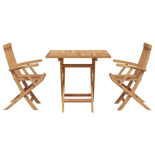 Grote foto vidaxl 3 delige inklapbare tuin bistro set massief hout acacia tuin en terras tuinmeubelen