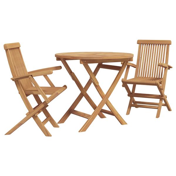 Grote foto vidaxl 3 delige inklapbare tuin bistro set massief hout acacia tuin en terras tuinmeubelen