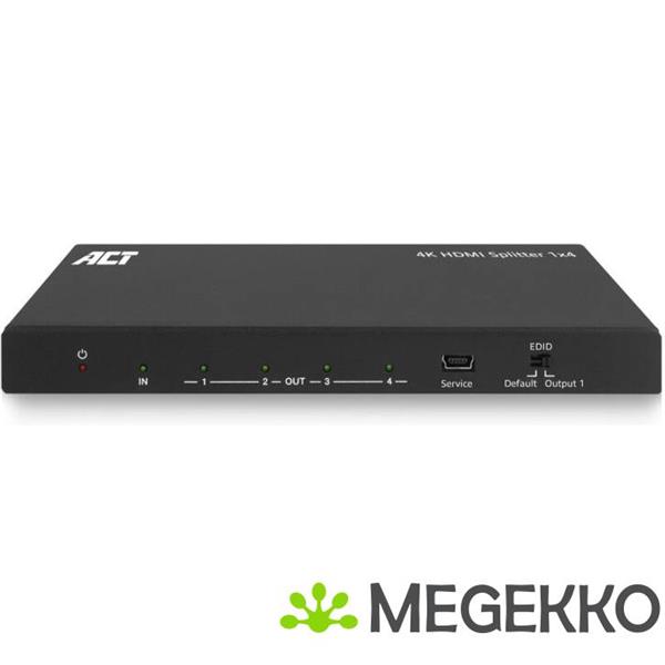 Grote foto act 4k hdmi splitter. 1 in 4 out. edid ondersteuning computers en software videokaarten