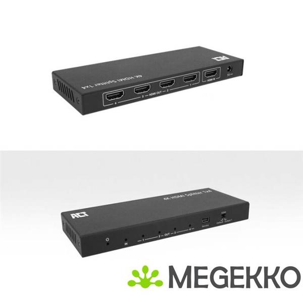 Grote foto act 4k hdmi splitter. 1 in 4 out. edid ondersteuning computers en software videokaarten