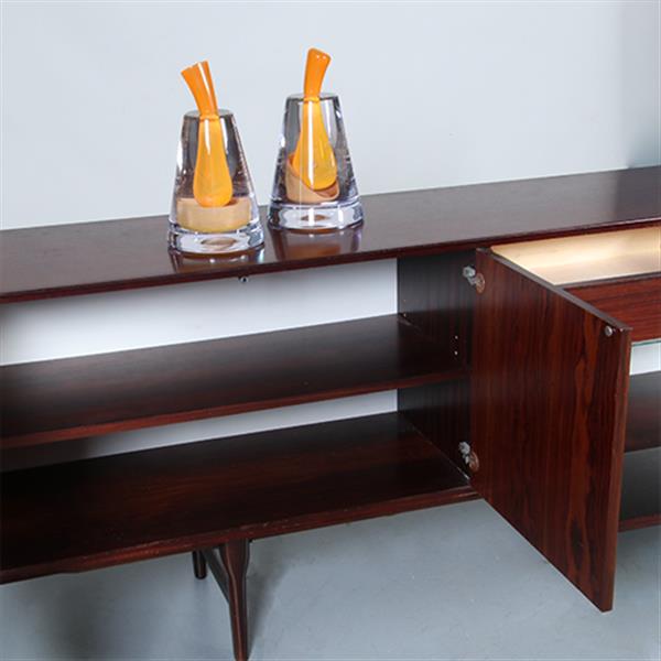 Grote foto vintage dressoir door fristho in palissander met grote bar 2 laden en 3 deuren ca 1965 no.301860 antiek en kunst stoelen en banken