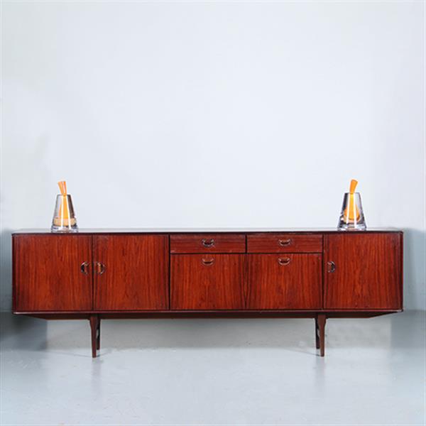 Grote foto vintage dressoir door fristho in palissander met grote bar 2 laden en 3 deuren ca 1965 no.301860 antiek en kunst stoelen en banken