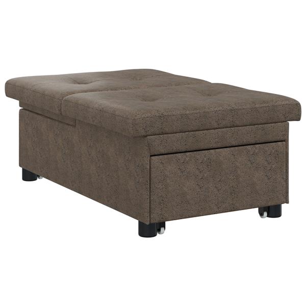 Grote foto vidaxl 3 in 1 uittrekbaar sofa bed in legergroen faux suede huis en inrichting bankstellen
