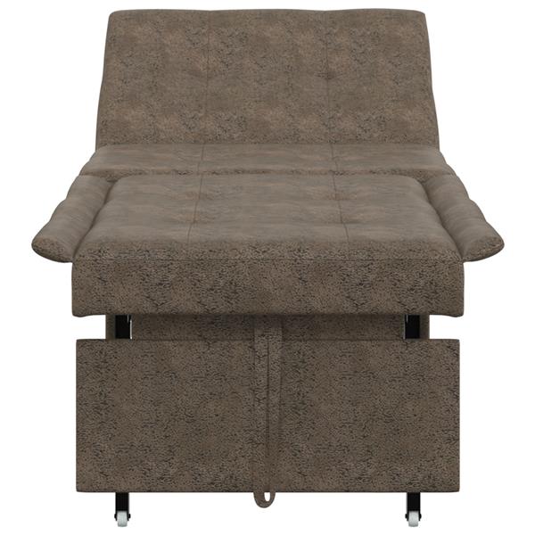 Grote foto vidaxl 3 in 1 uittrekbaar sofa bed in legergroen faux suede huis en inrichting bankstellen