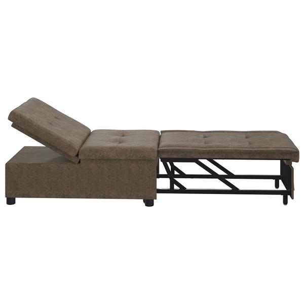 Grote foto vidaxl 3 in 1 uittrekbaar sofa bed in legergroen faux suede huis en inrichting bankstellen