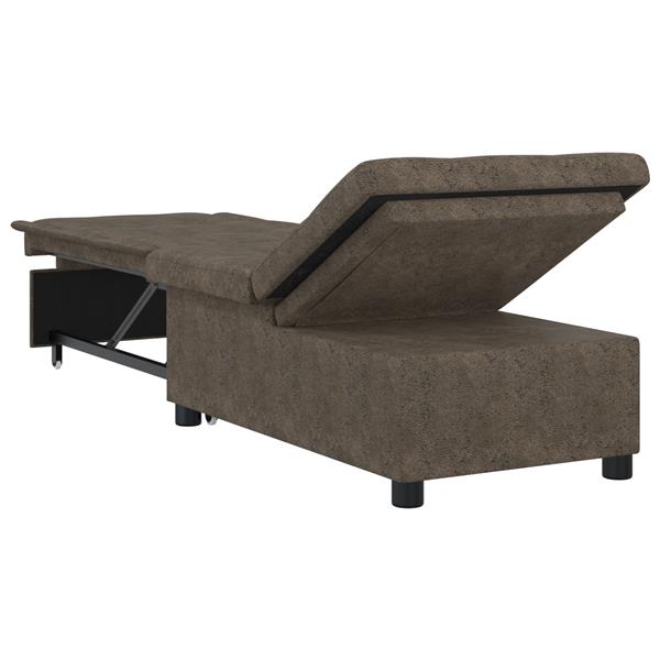 Grote foto vidaxl 3 in 1 uittrekbaar sofa bed in legergroen faux suede huis en inrichting bankstellen