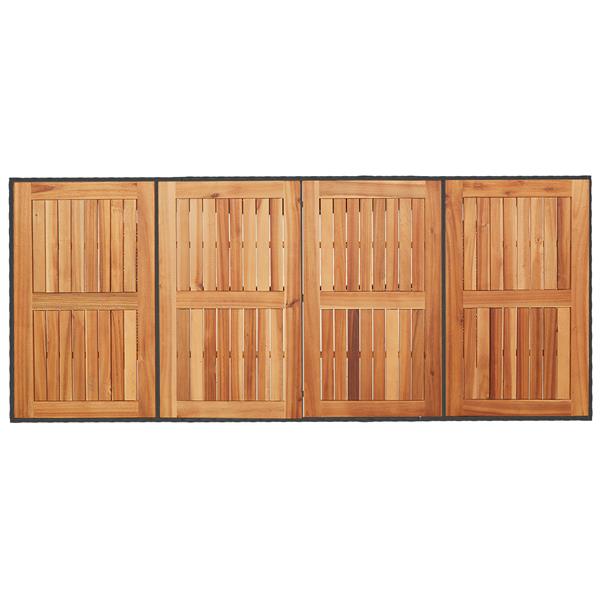 Grote foto vidaxl 7 delige tuinset poly rattan zwart tuin en terras tuinmeubelen
