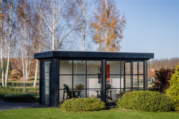 Grote foto maatwerk douglas houten bijgebouwen. tuin en terras tuinhuisjes en blokhutten
