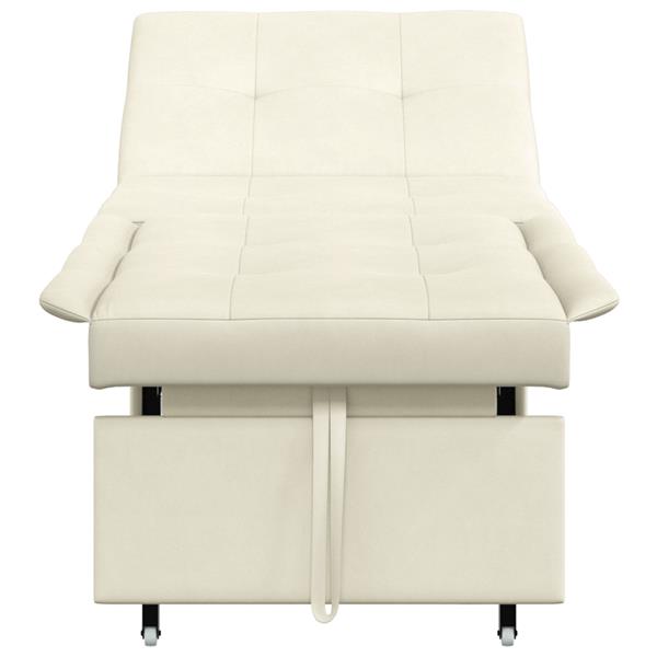 Grote foto vidaxl 3 in 1 uittrekbaar sofa bed in cr me velours huis en inrichting bankstellen