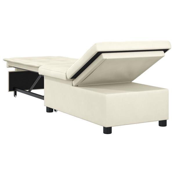 Grote foto vidaxl 3 in 1 uittrekbaar sofa bed in cr me velours huis en inrichting bankstellen