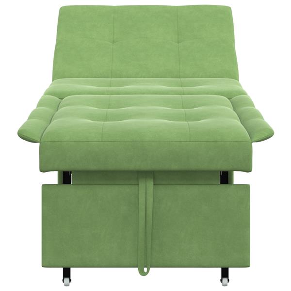Grote foto vidaxl 3 in 1 sofa bed uitklapbaar lichtgroen velours huis en inrichting bankstellen