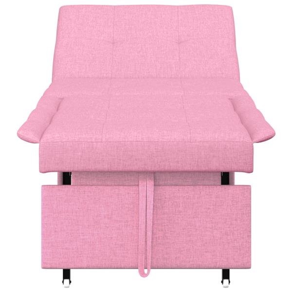 Grote foto vidaxl 3 in 1 sofa bed in roze stof huis en inrichting bankstellen
