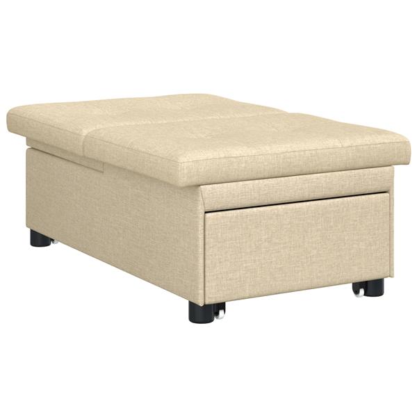 Grote foto vidaxl sofa bed 3 in 1 uittrekbaar ontwerp in cr me stof huis en inrichting bankstellen