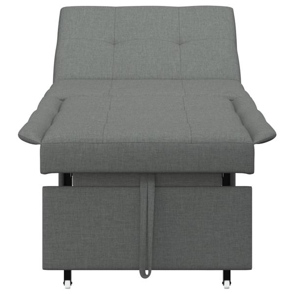 Grote foto vidaxl 3 in 1 sofa bed uittrekbaar ontwerp donkergrijze stof huis en inrichting bankstellen