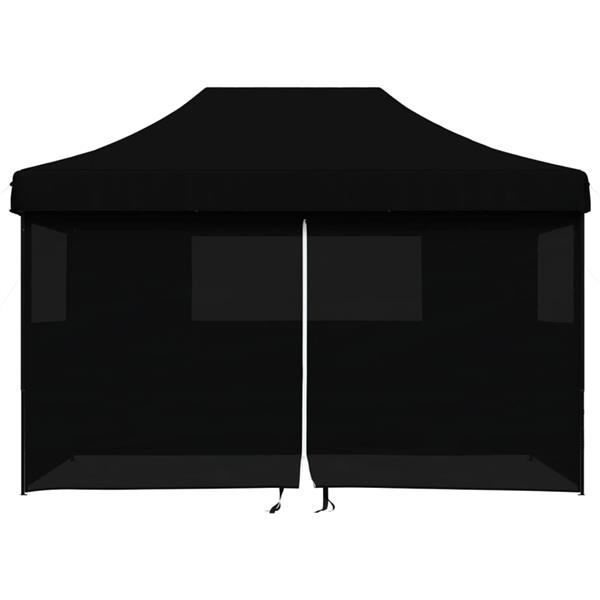 Grote foto vidaxl partytent inklapbaar pop up met 4 zijwanden zwart tuin en terras overige tuin en terras