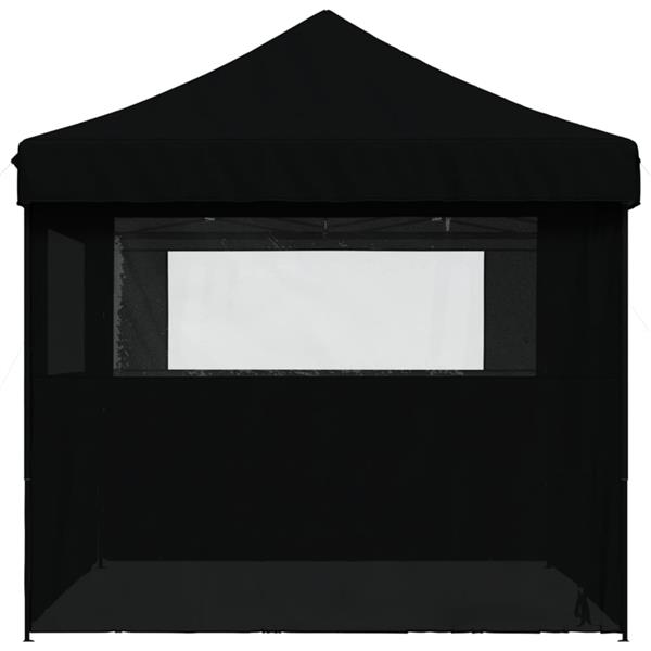 Grote foto vidaxl partytent inklapbaar pop up met 4 zijwanden zwart tuin en terras overige tuin en terras