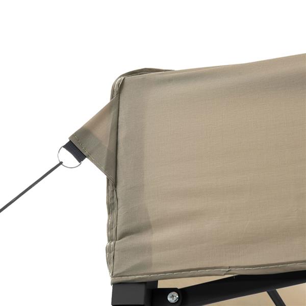 Grote foto vidaxl partytent inklapbaar pop up met 3 zijwanden taupe tuin en terras overige tuin en terras