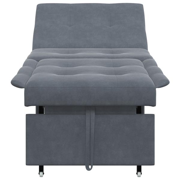 Grote foto vidaxl 3 in 1 sofa bed uittrekbaar donkergrijs velvet huis en inrichting bankstellen