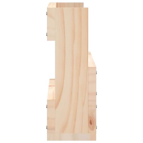 Grote foto vidaxl wandschoenenrekken 2 st 59x9x23 cm massief grenenhout huis en inrichting overige