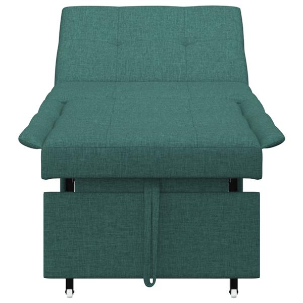Grote foto vidaxl 3 in 1 sofa bed uittrekbaar ontwerp in donkergroene stof huis en inrichting bankstellen
