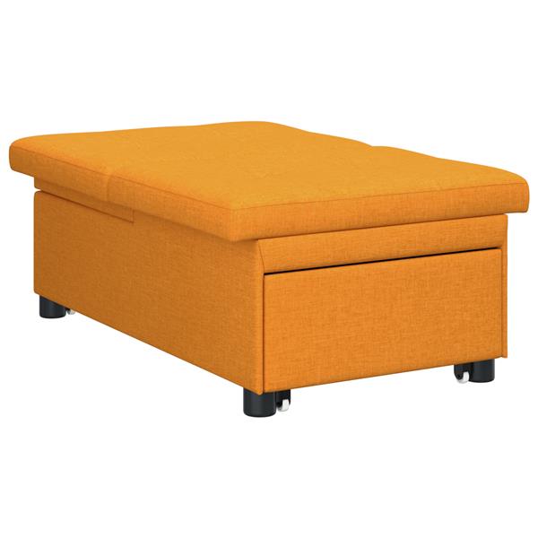 Grote foto vidaxl sofa bed 3 in 1 uittrekbaar ontwerp in donkergeel stof huis en inrichting bankstellen