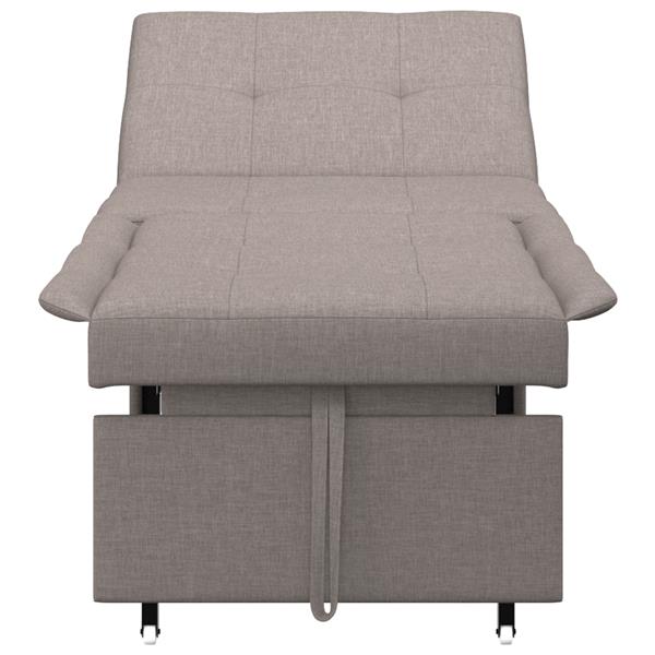 Grote foto vidaxl sofa bed 3 in 1 uittrekbare ontwerp in taupe stof huis en inrichting bankstellen