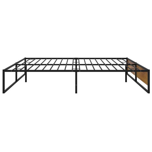 Grote foto vidaxl bedframe metaal zwart 160x200 cm antiek en kunst stoelen en banken