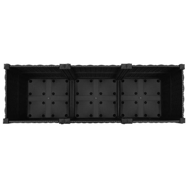 Grote foto vidaxl plantenbak verhoogd 120x40x38 cm polypropyleen tuin en terras overige tuin en terras