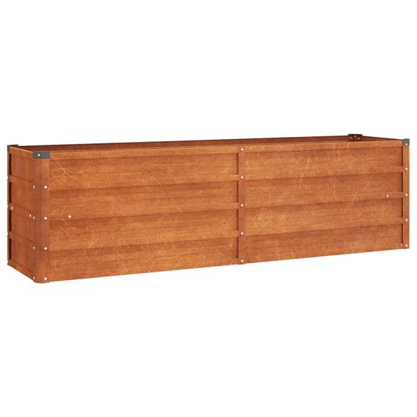Grote foto vidaxl plantenbak verhoogd 160x40x45 cm cortenstaal roestig tuin en terras overige tuin en terras