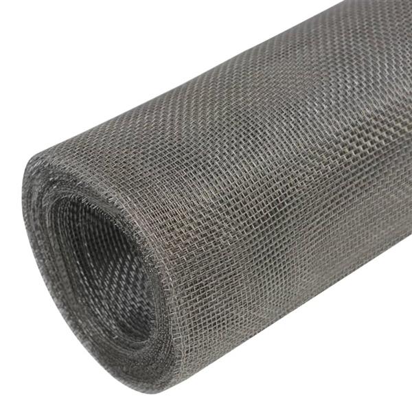 Grote foto vidaxl gaas 100x1000 cm roestvrij staal zilverkleurig tuin en terras hekken en schuttingen