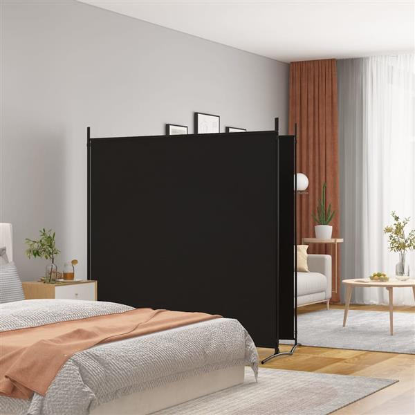 Grote foto vidaxl kamerscherm met 2 panelen 348x180 cm stof zwart huis en inrichting overige huis en inrichting