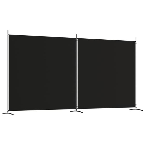 Grote foto vidaxl kamerscherm met 2 panelen 348x180 cm stof zwart huis en inrichting overige huis en inrichting