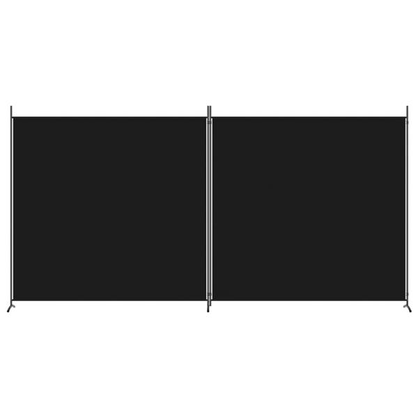 Grote foto vidaxl kamerscherm met 2 panelen 348x180 cm stof zwart huis en inrichting overige huis en inrichting