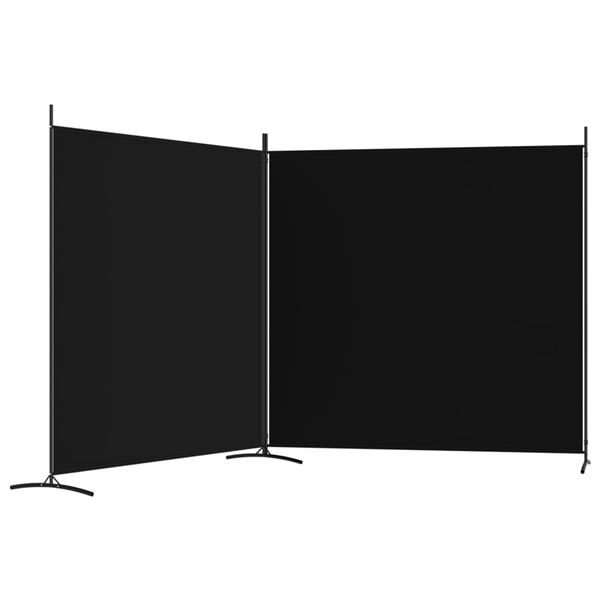 Grote foto vidaxl kamerscherm met 2 panelen 348x180 cm stof zwart huis en inrichting overige huis en inrichting
